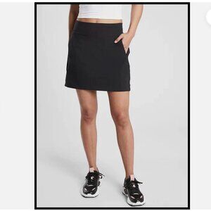 NWT ATHLETA Brooklyn Skort 16" Black Jupe Short Size 0